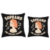 Soprano Singer Vocal Range Vocalist Voice Singing Choir Throw Pillow