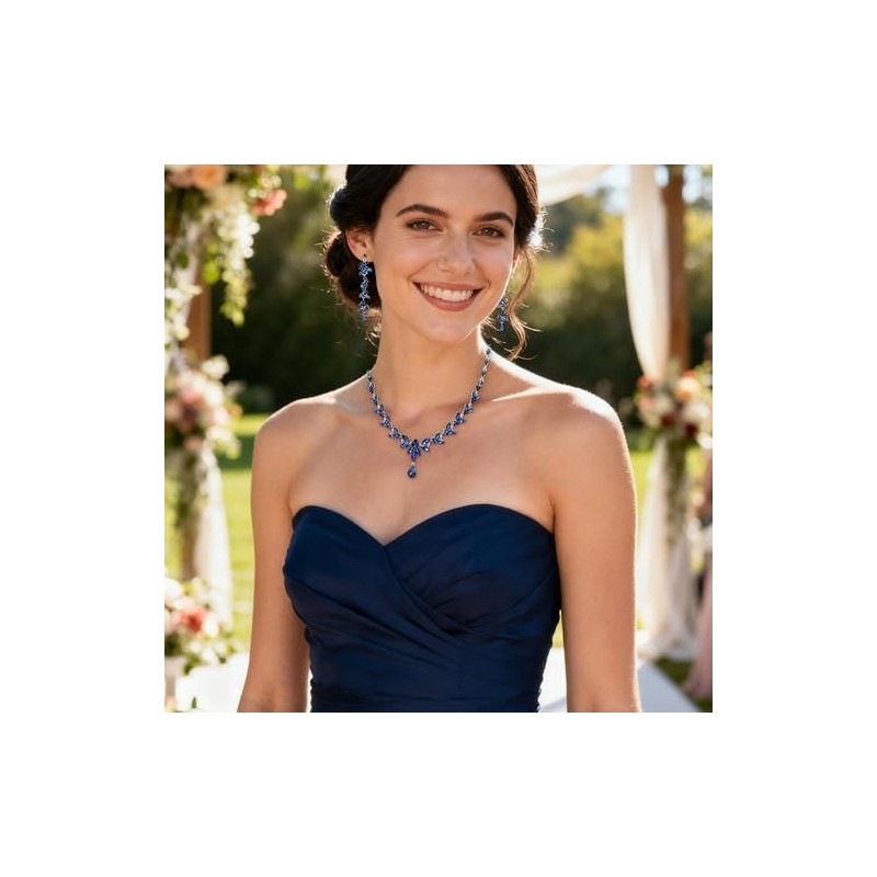 EVER FAITH Mujer Set de Joyería Cristal Austriaco Bola de