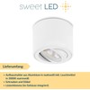 Sweet Led Surface-Mounted Spotlight Flat White Matt Aluminium Ceiling Spotlights