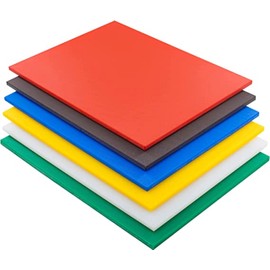 TrueCraftware- Cutting Boards for Kitchen 18" X 12" X 1/2” Assorted Colors Set of 6- Color Coded Durable Kitchen Cutting Board Chopping Board Non Slip Cutting Mat for Meat Vegetables Dishwasher Safe
