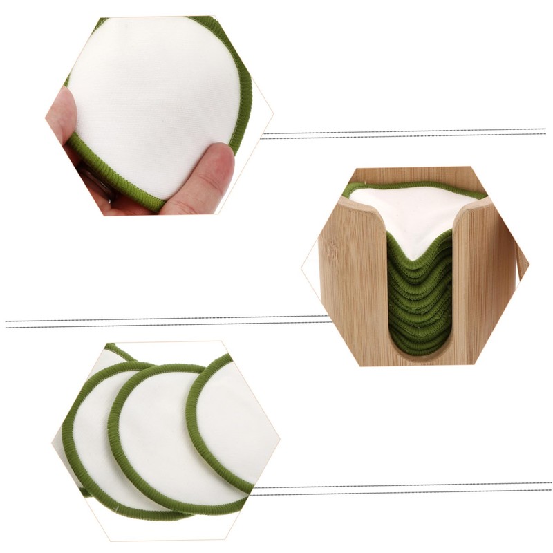 Beavorty Bamboo Fiber Facial Cleansing Pads Set Makeup Remover Wipes