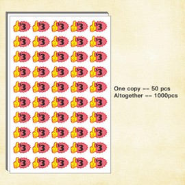 DUGUTUL 1000 pcs $3 Color-Coded Price Stickers for Garage Sale and Flea Market - Bold Fonts, Clear Visibility, High Visibility, Easy Organization