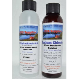 CDS Supplies Water Purification Drops for Pets & Humans (12 oz) NaCIO2 #A (12 oz) HCI #B