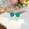 QLUYCKW Boho Matte Flower Statement Stud Earrings for Women Chic