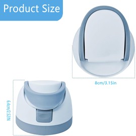 JHSLCHA Replacement Lid for Owala Freesip, One Button Water Bottle Top Lid Compatible with Owala Cup 16oz 24oz 32oz 40oz and 25oz Clear Tritan Plastic Bottles, No Water Leakage, BPA-Free (Light Blue)