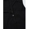Edwin Apron with Front Ties Solid Color, Side Pockets, Black,