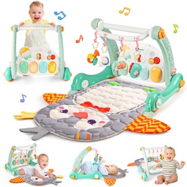 NPET Baby Gym Play Mat, Baby Piano Mat Kick and Play for Babies Infant Play Mat with Musical Learning Toy Early Education, Baby Play Mat Music Light Newborn Infant Gifts for Baby Toy 3 6 9 12 Months