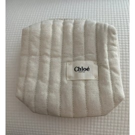 Chloé Chloe Parfum Quilted Pouch Zip Closure Cosmetic Bag New (Small Size)