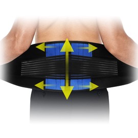 Back Support Brace with Support Struts and Adjustable Pull Straps Back Strap, Back Support Lumbar Vertebra Orthopaedic Back Support Belt, Lumbar Support Work Lumbar for Men & Women (M)