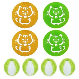 COWANIEE 8 Pcs Pet Hair Remover Washing Machine Set, Resuable Laundry Pet Hair Catcher
