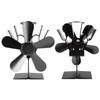 Wood Stove Fan 5 Blades Fireplace Fan Heat Powered Stove