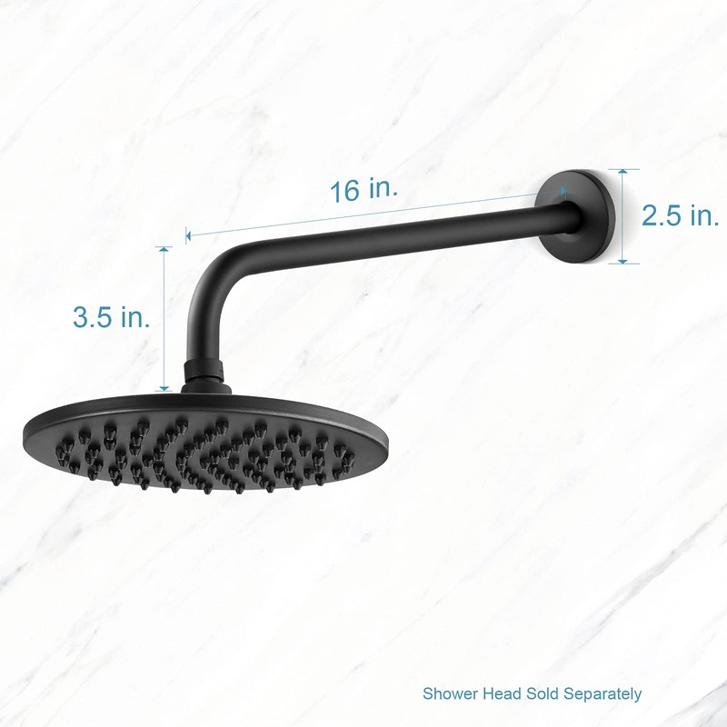 OFFO Shower Arm with Flange, 16 in Wall Mount Replacement