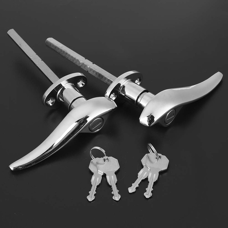 Akozon Car Outside Locking Door Handles Stainless Steel Fit for