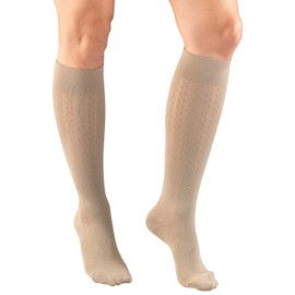 Truform Compression Socks, 15-20 Mmhg, Women's Dress Socks, Knee High Over Calf Length Tan, Pack of 1