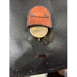 REXRYZ Gravierbarer Kompass, Taschenkompass, Messing-Kompass mit Leder-Tragetasche, Pfadfinder-Kompass, Adler-Scout-Kompass, Piratenkompass, Camping-Kompass, Geschenkkompass