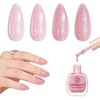 AZUREBEAUTY Glitter Pink Nail Polish no Gel Quick Dry Natural