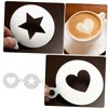 SHOWERORO Stainless Latte Art Molds Heart Star Stencils Latte Coffee