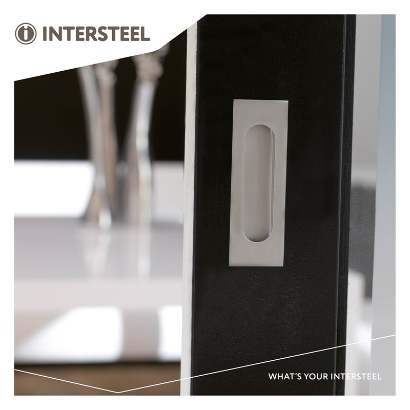 Intersteel 120 X 40 mm Satin Stainless Steel Rectangular Blind