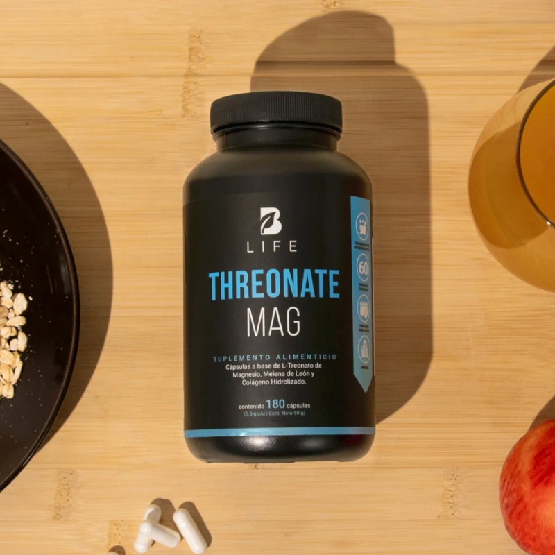L-treonato De Magnesio De 180 Capsulas. L Threonate B Life