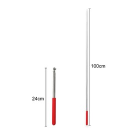 Telescopic Flag Pole, Handheld Flagpole, Portable Extendable, 2 Pieces Handheld Telescopic Flagpole, Telescopic Flagpole Made of Stainless Steel, Stainless Steel Extendable Flag Pole