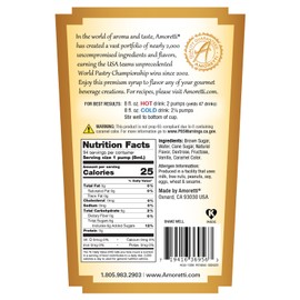 Amoretti - Brown Sugar Gourmet Syrup, 94 Servings Per Bottle (750 ml), for Flavoring Coffees, Cocktails, and other Beverages, Gluten Free, GMO/GEO Free, Preservative Free