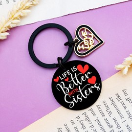 QUIHUD Gifts from Sister Big Little Soul Sisters Keychain Birthday Mothers Day Gifts for Sister