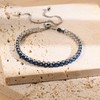 Aliyoham Silver Adjustable Sapphire Tennis Bracelet for Women - September