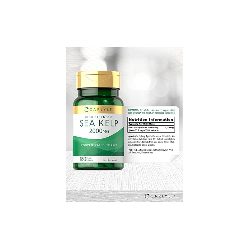 Sea Kelp 2000mg | 180 Vegan Tablets | Natural Source