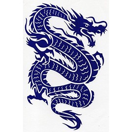 1 Sheet Dragon Blue Sticker Motorsport Motocross Car Scooter Tuning Sticker Film 1 Sheet 270 mm x 180 mm Weatherproof or for Model Making