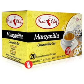 Peruchef Te de Manzanilla 20 sobres | 20 Tea Bags of Chamomile from Peru 0.71 oz