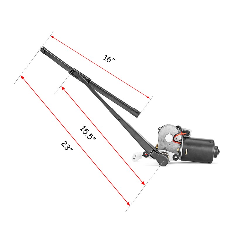 DYSO 12V Electric Windshield Wiper Motor & Side Mirrors For
