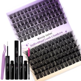 Eyelash Extensions Set, 16-20 mm, FD18+B, D-Curl, Individual Eyelashes, Natural DIY Lash Extension for Beginners (Kit-FD18+B-1620 mm)