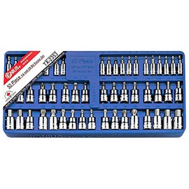 Genius Tools 53 Piece 1/4" & 3/8" Dr. Complete Bit Socket Set TX-2353