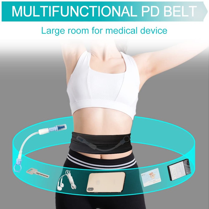 Comfortable Peritoneal Dialysis Belt PD Catheter Holder with Slits Waistband