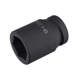 TA-VIGOR 1 Inch Drive by 38mm 6-Point Impact Socket, Durable Reliable CR-V 80mm Length, Standard Metric Sizes for Home Car Repair