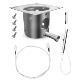 Fire Pot Burn Pot and Hot Rod Ignitor Kit Compatible with Traeger Pellet Grill, Includes Screws and Fuse