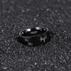 8mm Black Etched Deer Head Tungsten Carbide Wedding Band Men's