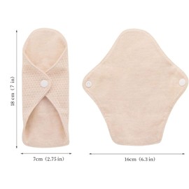 MQUPIN Reusable Sanitary Pads Made of Organic Cotton, Pack of 8 Reusable Cotton Pads, Washable Panty Liners, Washable Sanitary Pads for Menstruation, Leak-proof Design, Suitable for All Women