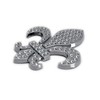 Fleur-de-Lis Crystal Chrome Auto Emblem