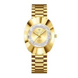 Waterproof fashion, high quality, couple quartz watch - Color: Golden, size: 26mm
