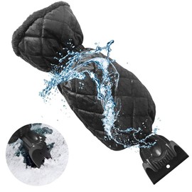 FlyHigh 2-in-1 Set Premium Ice Scraper Including Waterproof Lined Glove - Winter Ice Scraper for Your Car