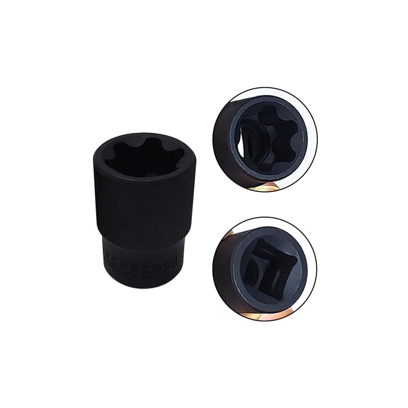 JEUCLEL EP Socket EP24, 1/2” drive Female External E-Torx Plus