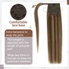RUNATURE Real Hair Braid Extensions, Dark Brown with Dark Blonde