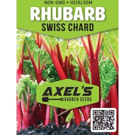 Axel's Garden Seeds Swiss Chard Rhubarb Seeds | Non-GMO | Heirloom | Fresh Garden Seeds - 100 Seeds