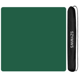 Large Mahjong Mat with Black Carrying Bag, Anti Slip and Noise Reduction Table Cover for Mahjong, Poker, Card Games, Dominoes, Board Games, Slip Resistant Mat (34.5 X 34.5 Inches) (Green 2)