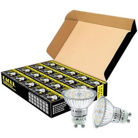EACLL EACLL GU10 LED 4000K 4.9W Ersetzt 75W Halogen Leuchtmittel, 20er-Pack. Neutralweiss 585 Lumen Birnen, AC 230V Flimmerfrei Strahler, Abstrahlwinkel 120 Grad Spot, Nicht Dimmbar Reflektorlampen