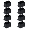 Antrader 1" x 1.5" Rectangle Shaped Furniture PVC Rubber Pads