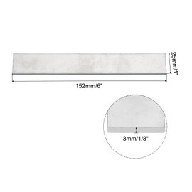 MECCANIXITY 1Pcs 6" x 1" Copper Flat Bar,1/8" Thickness Tinned Copper Bar Stock for Grounding Systems Architectural Projects