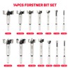 ZKH 14 PCS Forstner Drill Bit Set for Woodworking, Made