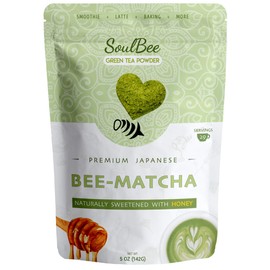 SoulBee MATCHA HONEY Culinary Japanese Green Tea Powder - Enjoy all Natural source of Energy & Focus Booster. Packed With Antioxidants - Non-GMO, Gluten Free, Dairy Free, Kosher - Superfood Powder…